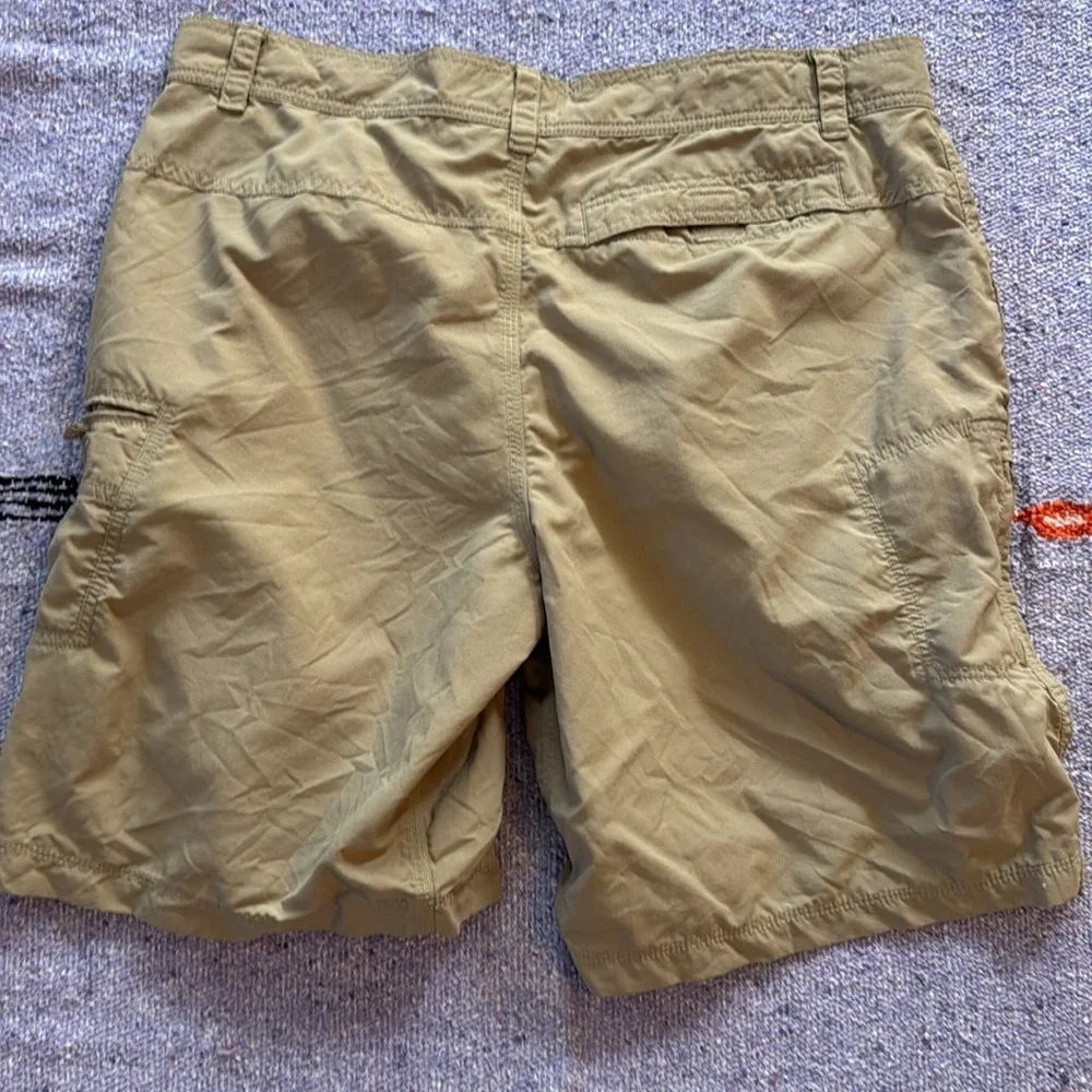 🍍 The North Face Men Nylon Shorts size 38 Tan Pockets Trail Trek Tech🍍